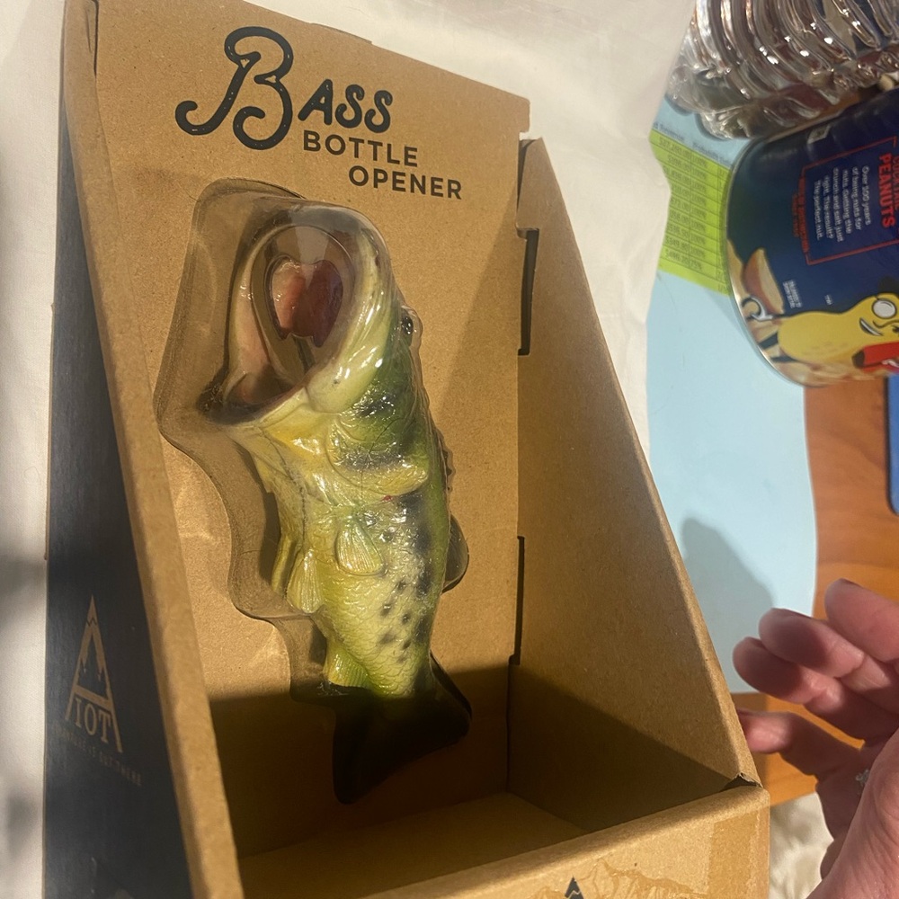 Bass fish Bottle Opener - Green man cave